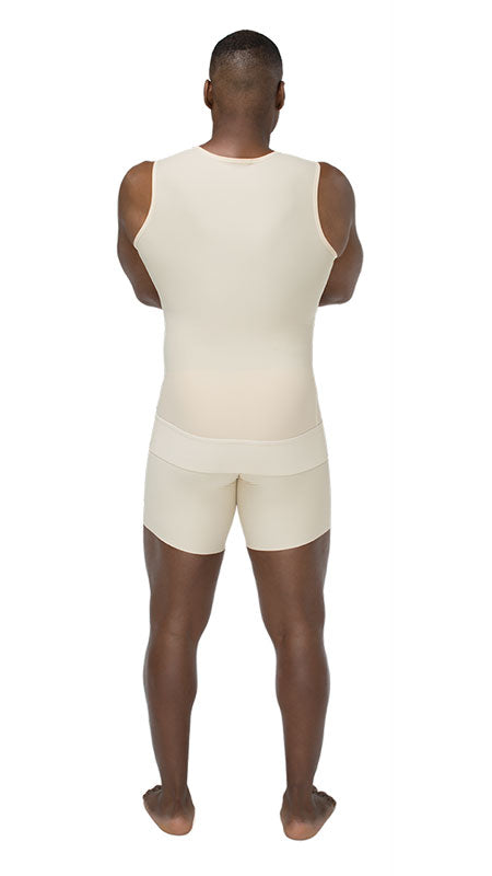 Male Tank Top Plastic Surgery Compression Vest - Stage Two (Marena)- MTT- Only Beige & Black